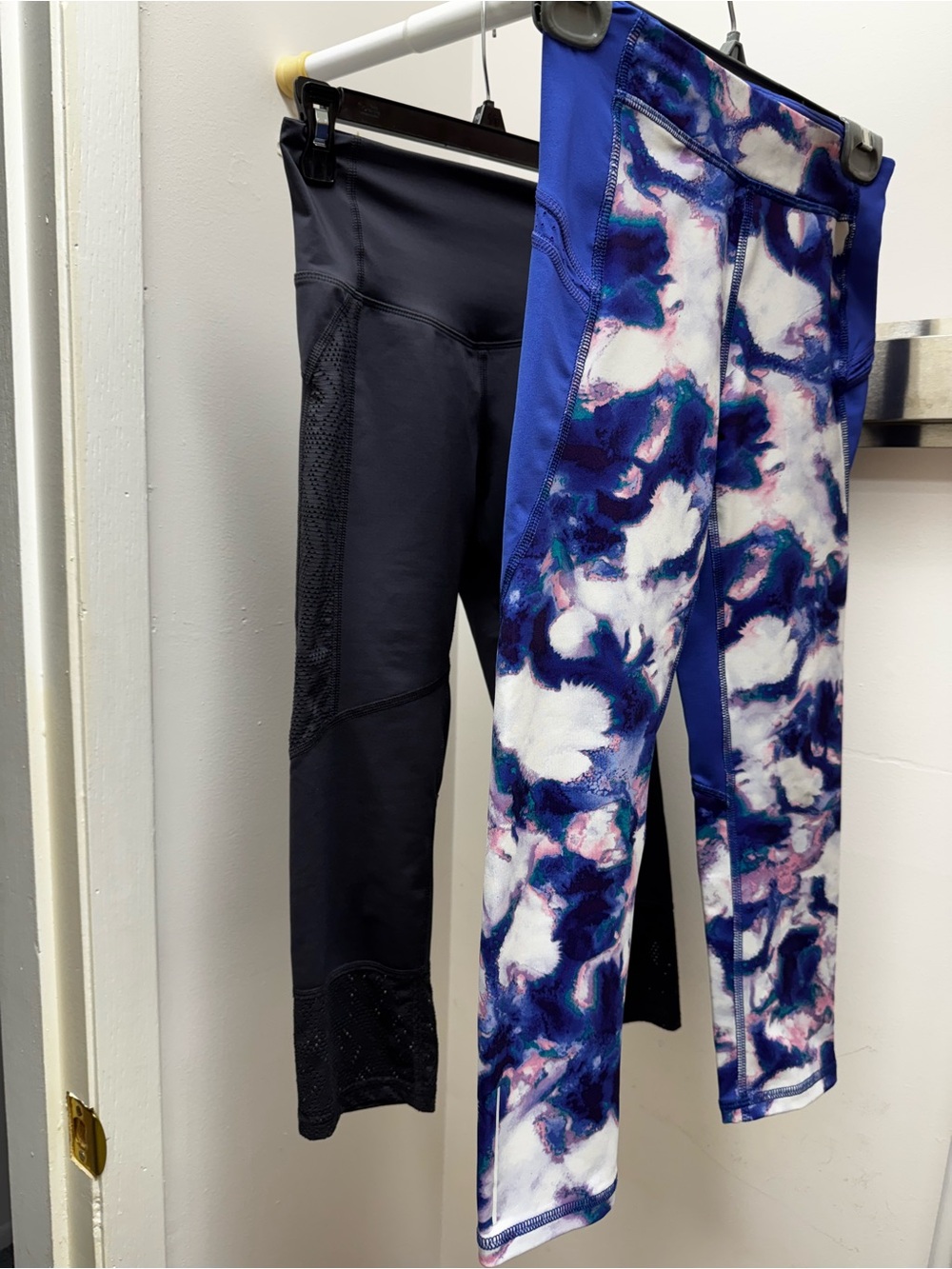 Lot of 2. Champion Blue & Black Printed Athletic Leggings